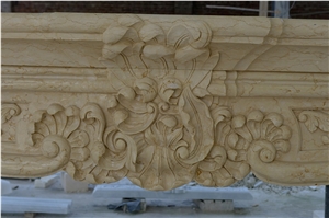 Hot Egyptian Beige Marble Fireplace