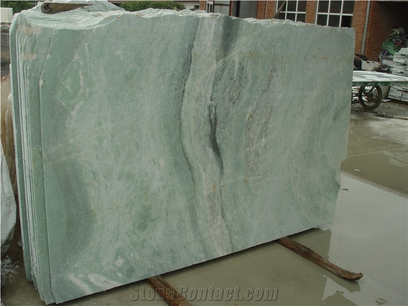 Light Emerald Green Marbles Slabs & Tiles from China