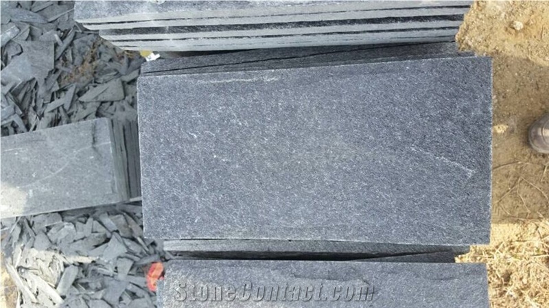 Natural Black Quartzite Cube Stone & Pavers Hot Selling