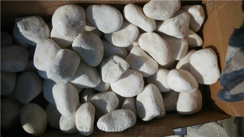 Popular and Hottest Snow White Tumbled Pebbles on Sales