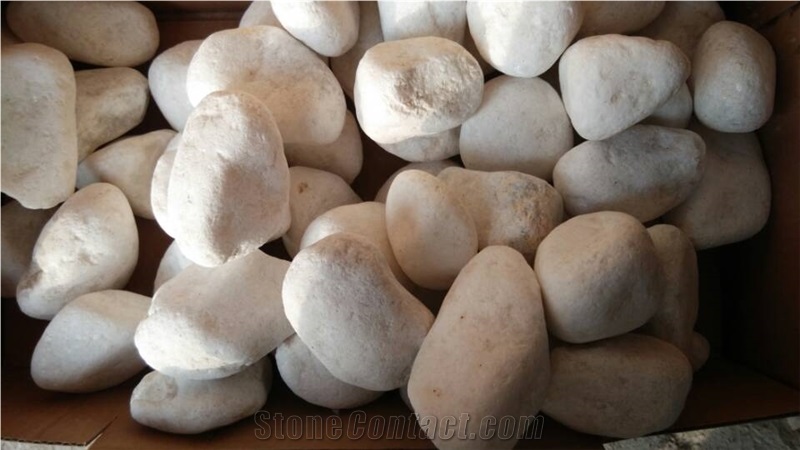 Popular and Hottest Snow White Tumbled Pebbles on Sales