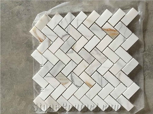 Popular Calacatta Gold Marble Mosaic Hexagon Floor Tile Wall Tile