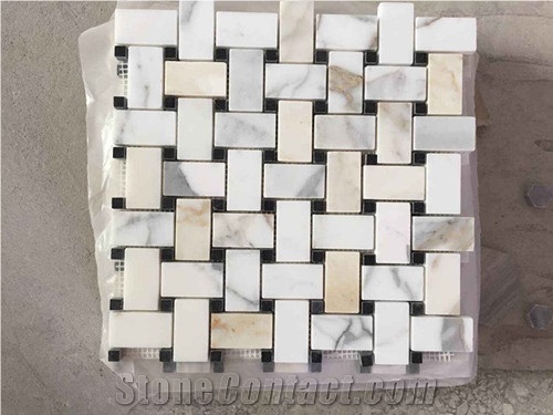 Popular Calacatta Gold Marble Mosaic Hexagon Floor Tile Wall Tile