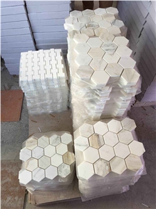 Popular Calacatta Gold Marble Mosaic Hexagon Floor Tile Wall Tile