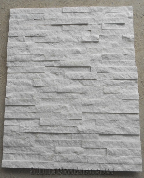 Popular White Quartzite Culture Stone Stack Stone For Wall Cladding, Decoration