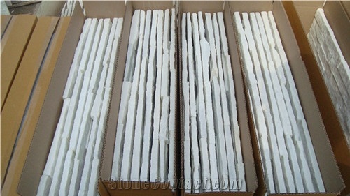 Popular White Quartzite Culture Stone Stack Stone For Wall Cladding, Decoration