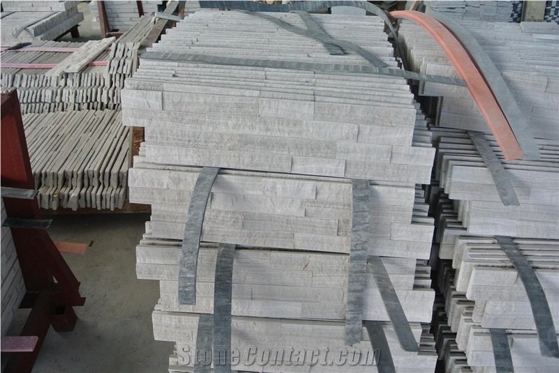 Stacked 3d Culture Marble Wall Cladding Culture Stone, Grey Marble Wall Cladding