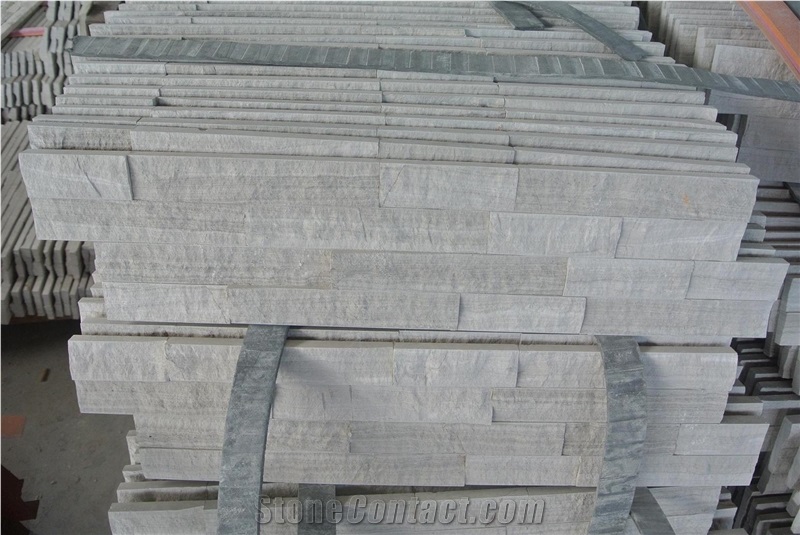 Stacked 3d Culture Marble Wall Cladding Culture Stone, Grey Marble Wall Cladding