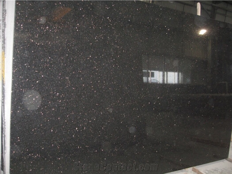 Top Quality Popular Polished Star Black Galaxy Granite on Sales Slabs & Tiles, Italy Black Granite