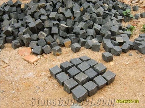 Zhangpu Black Basalt Cube Stone & Pavers, Walkway Pavers