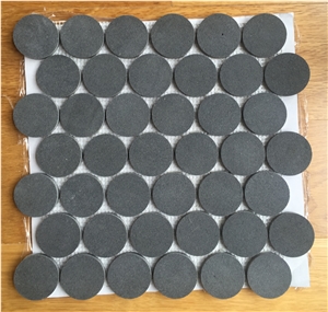 Blm-03 Penny Basalt Round Mosaic