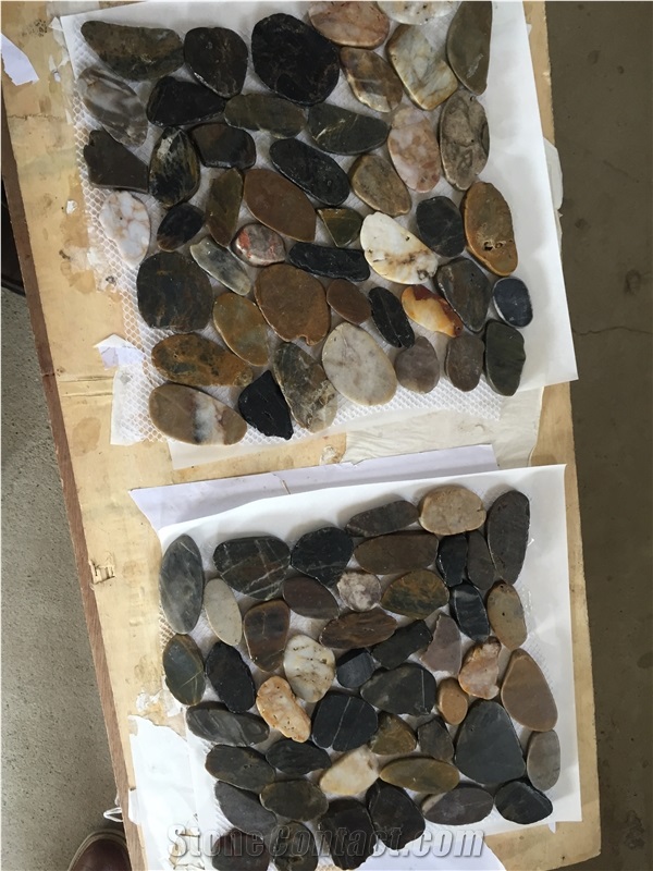 China Natural River Stone, Flat Pebble Stone, Sliced Pebbles