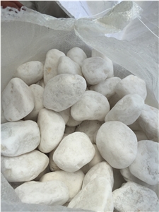 China Snow White Pebble Stone, River Stone, Cobbles
