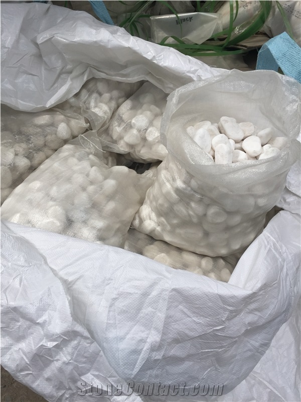 China Snow White Pebble Stone, River Stone, Cobbles