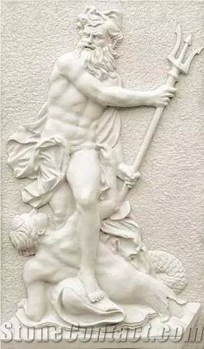 Cream Sandstone Carving Reliefs Western Figure Relief, White Sandstone Reliefs