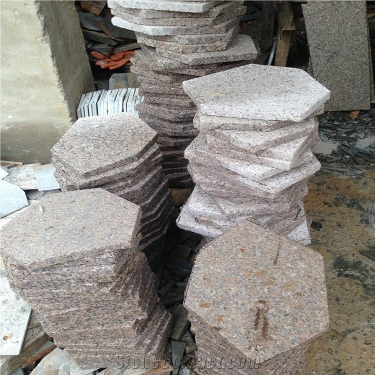 G350 Granite Flamed Irregular Flagstones, Flagstone Walkway Pavers