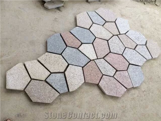 G350 Granite Flamed Irregular Flagstones, Flagstone Walkway Pavers