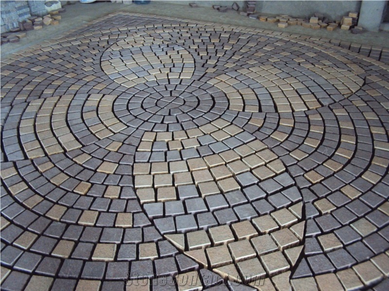 G350 Granite Flamed Irregular Flagstones, Flagstone Walkway Pavers