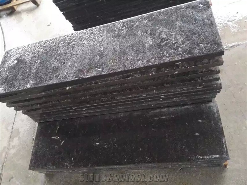 Hubei Black Limestone Slabs & Tiles, High Quality Black Limestone Slabs Steps