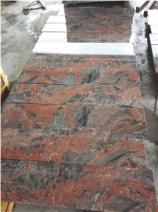 Hubei Sunset Red Cloud Granite Slabs Steps