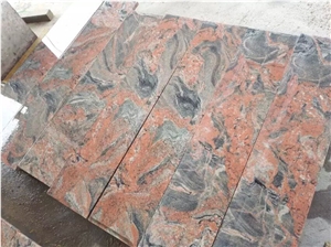 Hubei Sunset Red Cloud Granite Slabs Steps