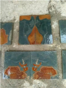 Natural Brown Slate Slabs, Art Decoration Wall Slate Tiles