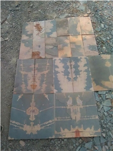 Natural Brown Slate Slabs, Art Decoration Wall Slate Tiles