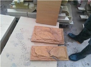 Pink Sandstone Mushroom Stone Wall Cladding Wall Stone Corner Stone Rustic Surface