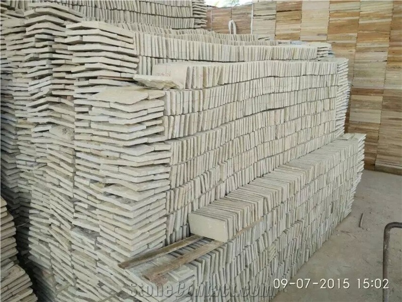 White Sandstone Mushroom Stone Wall Cladding Cheap Prices