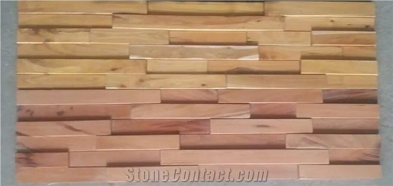 Wooden Wall Cladding Culture Stone Feature Wall