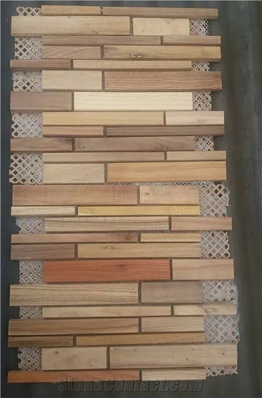 Wooden Wall Cladding Culture Stone Feature Wall