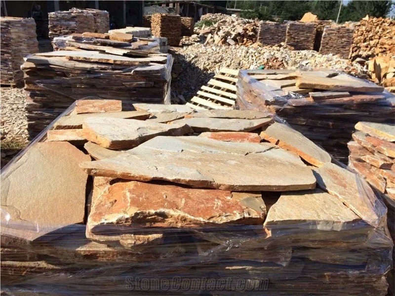 Yellow Slate Culture Irregular Flagstone Crazy Paving