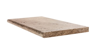 Denizli Noce Travertine Pool Coping, Brown Travertine Pool Coping Turkey Denizli Noce Travertine Pool Coping, Brown Travertine Pool Coping Turkey