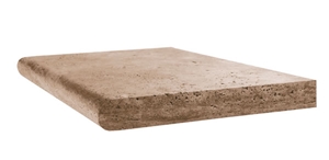 Denizli Noce Travertine Pool Coping, Brown Travertine Pool Coping Turkey