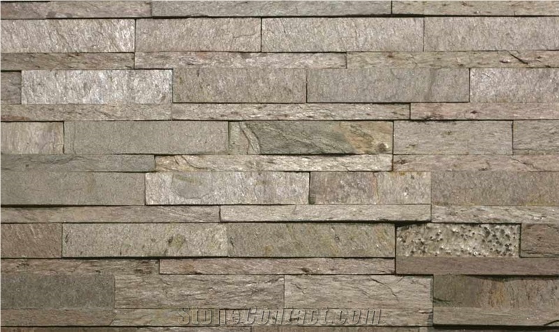 Golden Quartzite Ledge Stone, beige quartzite stacked stone veneer, wall decor 