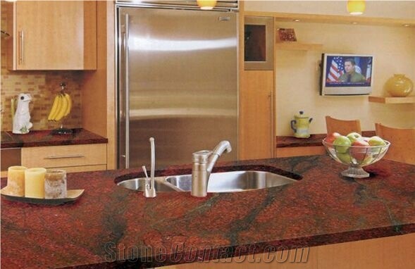 2015 New Multicolor Quartz Stone for Kitchen Tops, Solid Surface Kitchen Tops
