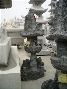 Beige Granite Garden Lanterns&Lamps,Lantern Sculptures,Lamps Caving,Japanese Lanterns,Exterior Lamps