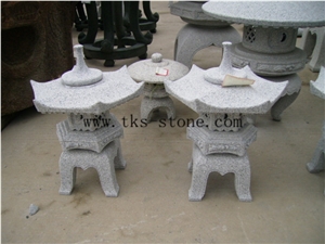 Beige Granite Lantern Sculptures,Japanese Lamps,Garden Lanterns&Lamps,Lamp Caving,Exterior Lanterns