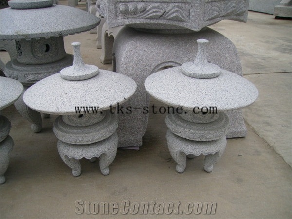 Beige Granite Lantern Sculptures,Japanese Lamps,Garden Lanterns&Lamps,Lamp Caving,Exterior Lanterns