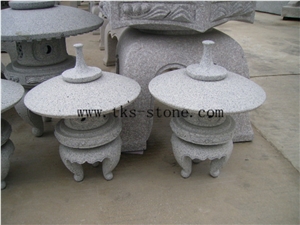 Beige Granite Lantern Sculptures,Japanese Lamps,Garden Lanterns&Lamps,Lamp Caving,Exterior Lanterns
