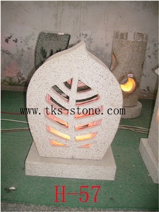 Beige Granite Lantern Sculptures,Lamp Caving,Garden Lanterns&Lamps,Japanese Lanterns,Exterior Lamps