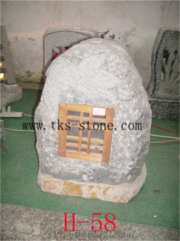 Beige Granite Lantern Sculptures,Lamp Caving,Garden Lanterns&Lamps,Japanese Lanterns,Exterior Lamps