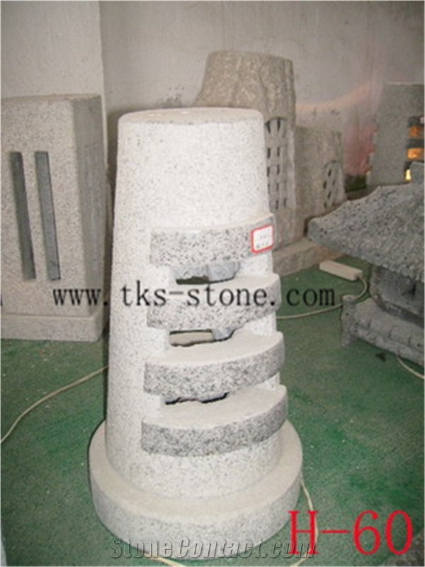 Beige Granite Lantern Sculptures,Lamp Caving,Garden Lanterns&Lamps,Japanese Lanterns,Exterior Lamps