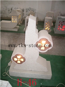 Beige Granite Lanterns,Lamp Sculptures,Lanterns Caving,Garden Lanterns&Lamps,Japanese Lanterns,Exterior Lamps
