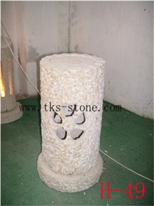 Beige Granite Lanterns,Lamp Sculptures,Lanterns Caving,Garden Lanterns&Lamps,Japanese Lanterns,Exterior Lamps
