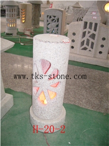Beige Granite Lanterns,Lantern Sculptures,Lamps Caving,Garden Lanterns&Lamps,Japanese Lanterns,Exterior Lamps