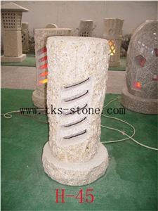 Beige Granite Lanterns,Lanterns Caving,Lamp Sculptures,Garden Lanterns&Lamps,Japanese Lanterns,Exterior Lamps