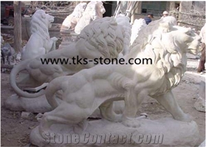 Beige Granite Lion Sculpture&Statue,Lions Caving,Lion Animal Sculptures,Garden Statues,Landscape Statues