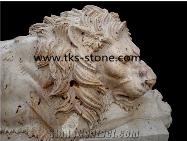Beige Granite Lion Sculpture&Statue,Lions Caving,Lion Animal Sculptures,Garden Statues,Landscape Statues