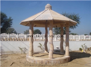 Beige Granite Southeast Asia Style Garden Gazebo